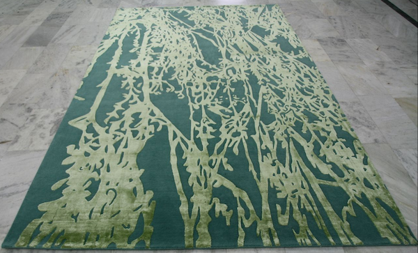 Green botanical custom design trees leaves