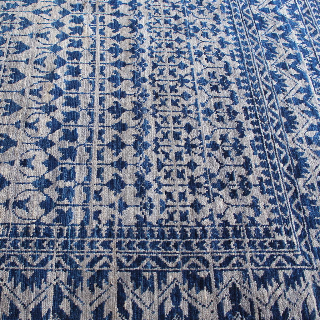 Traditional blue rug