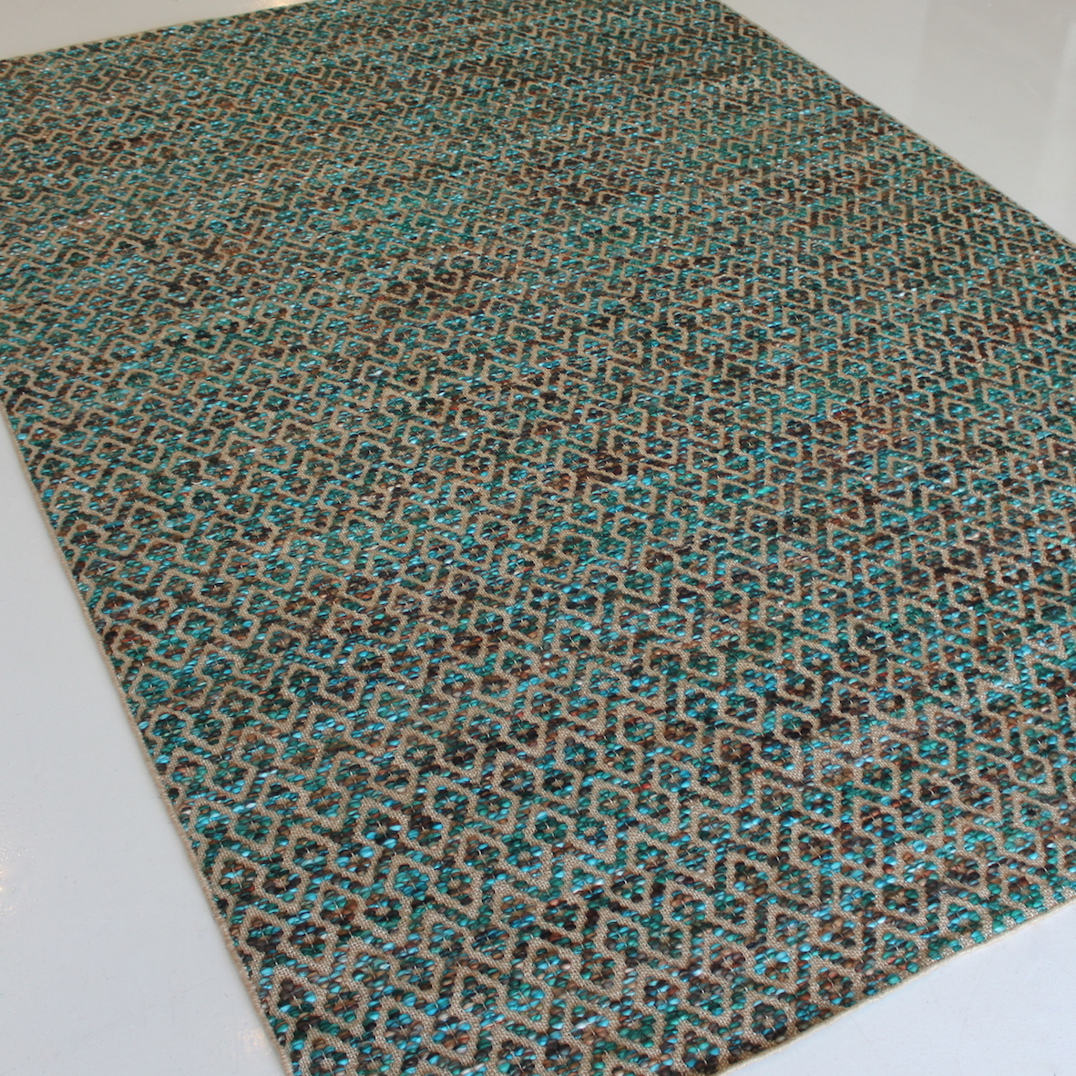 emerald texture rug
