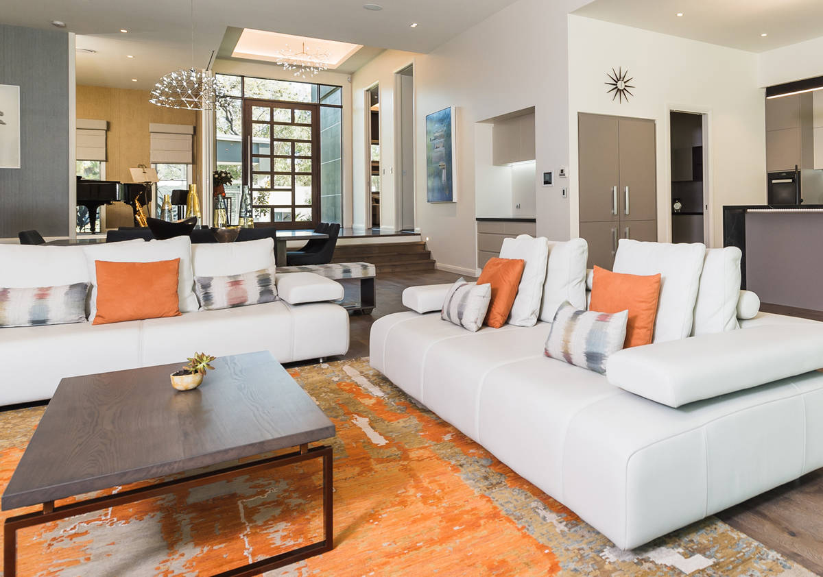 Orange modern rug