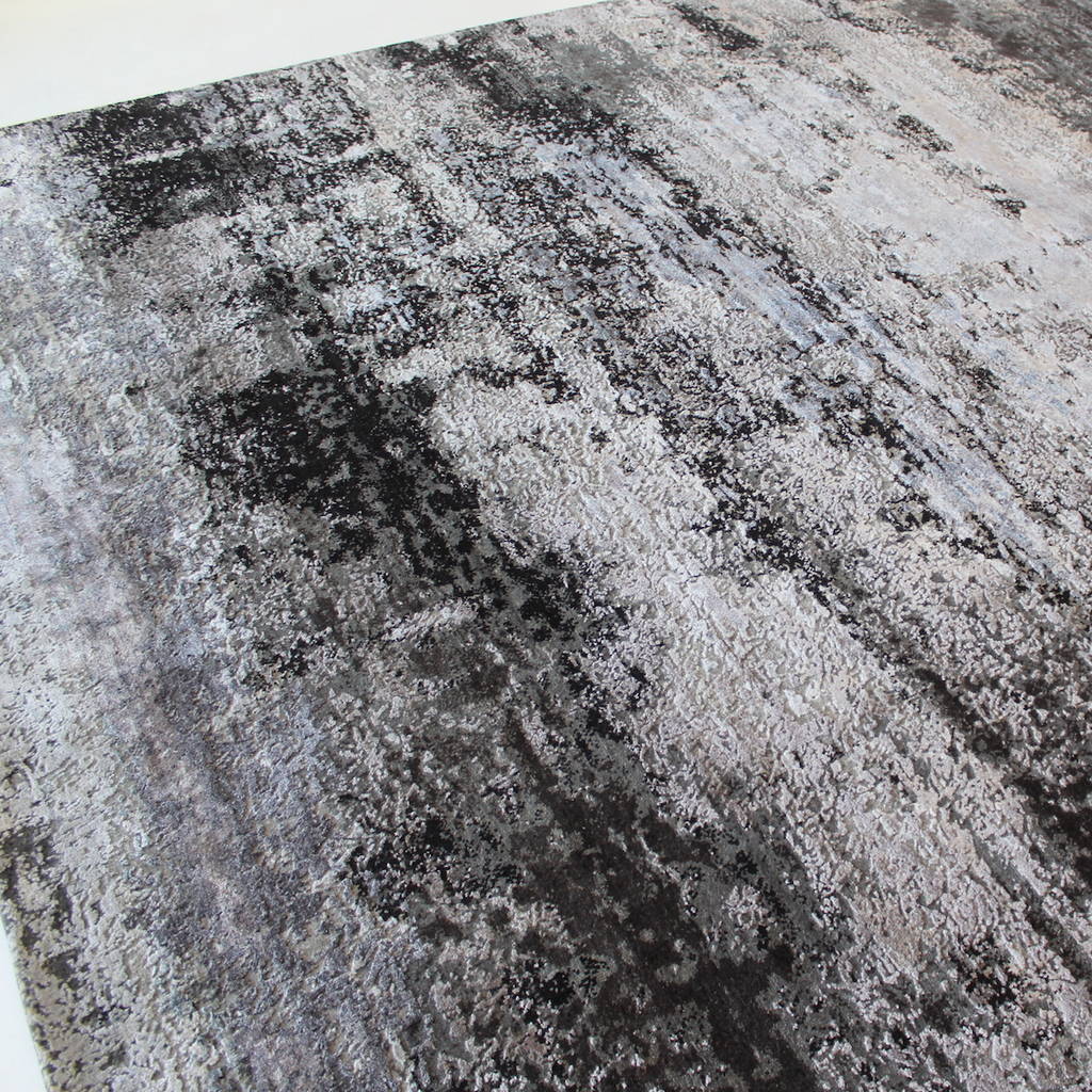 Modern black rug