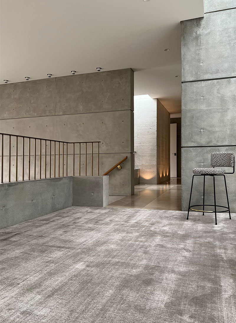 Luxury, carpet, rug, wool and silk, lustre, minimalist, silver grey