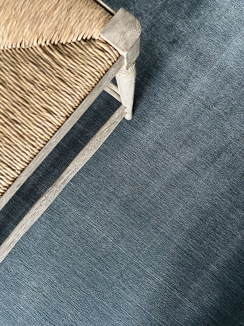 Luxury, carpet, rug, wool and silk, lustre, minimalist, soft teal, blue