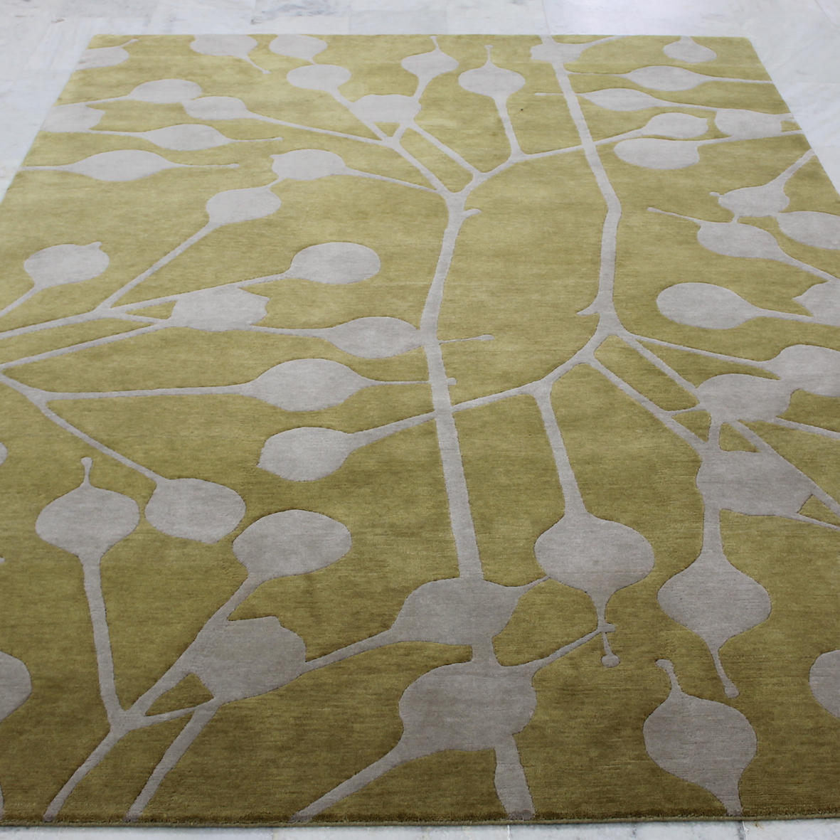 Modern botanical rug