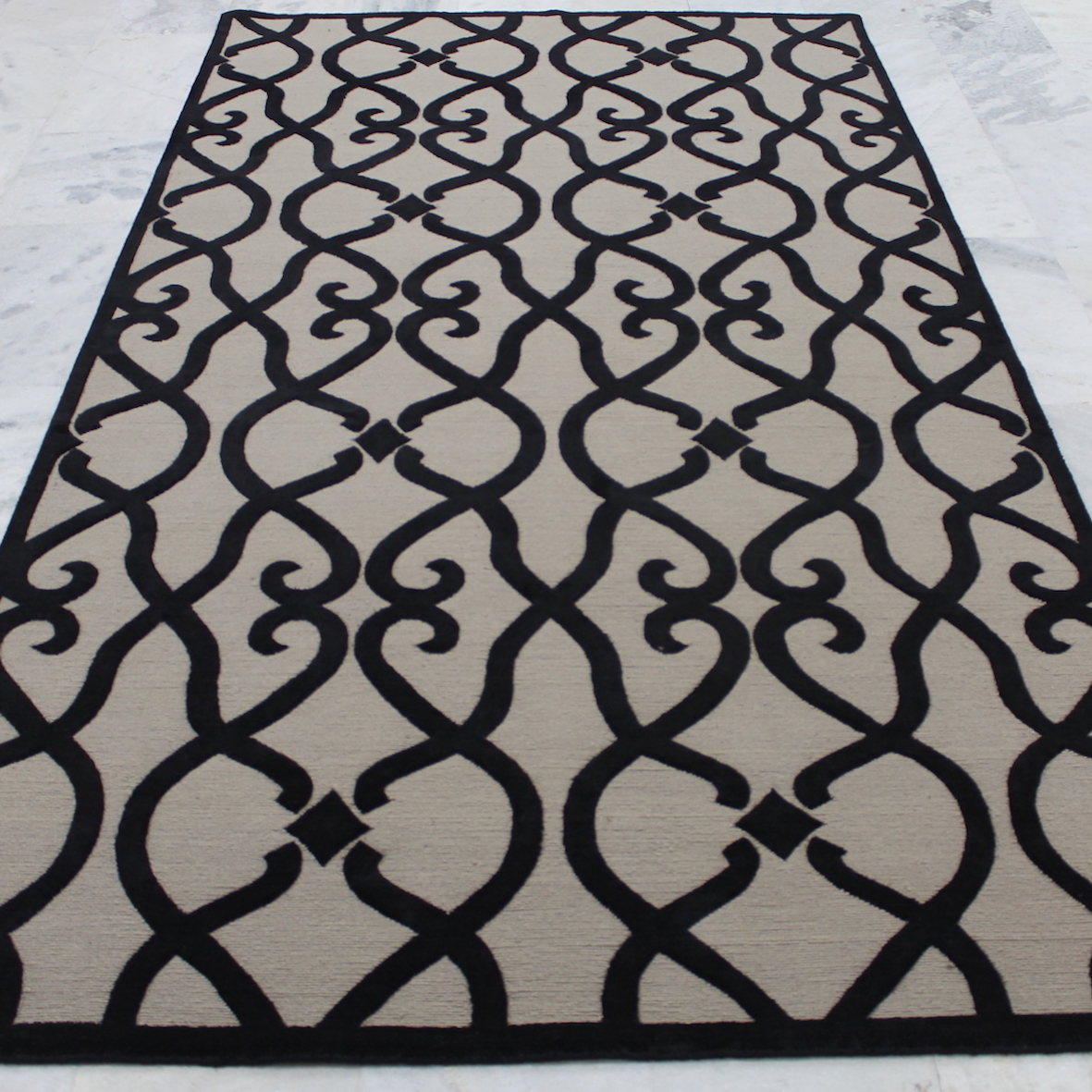 Classic black rug