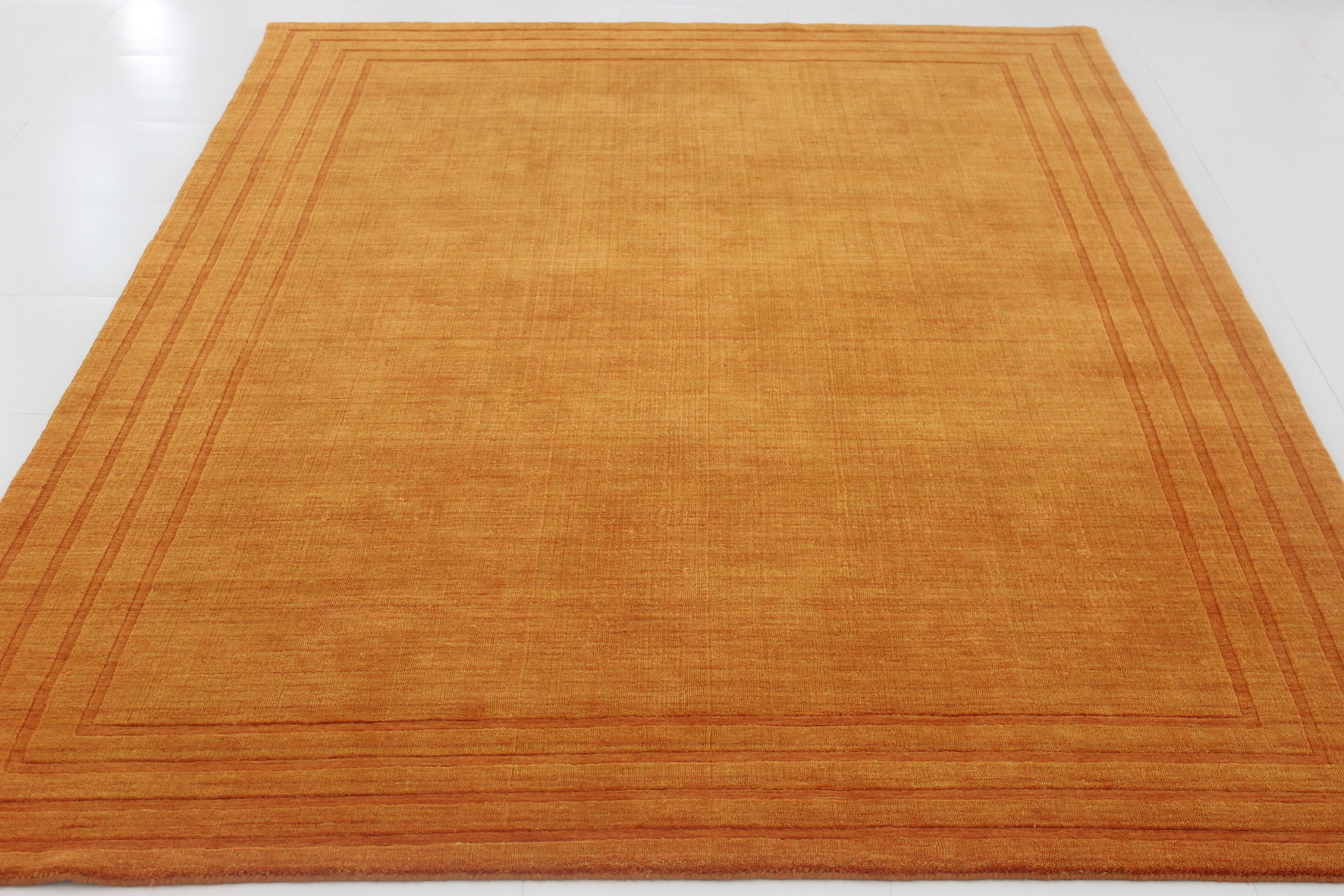 Orange border rug