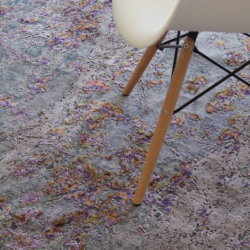 Modern pink purple rug