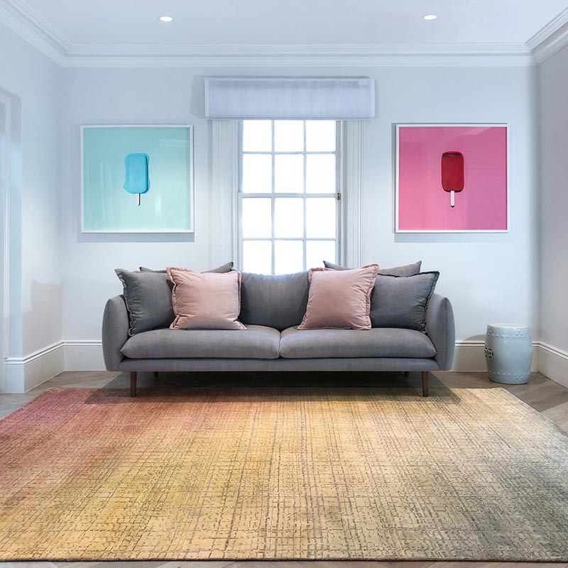 Ombre, wool, pastel colours, contemporary rug