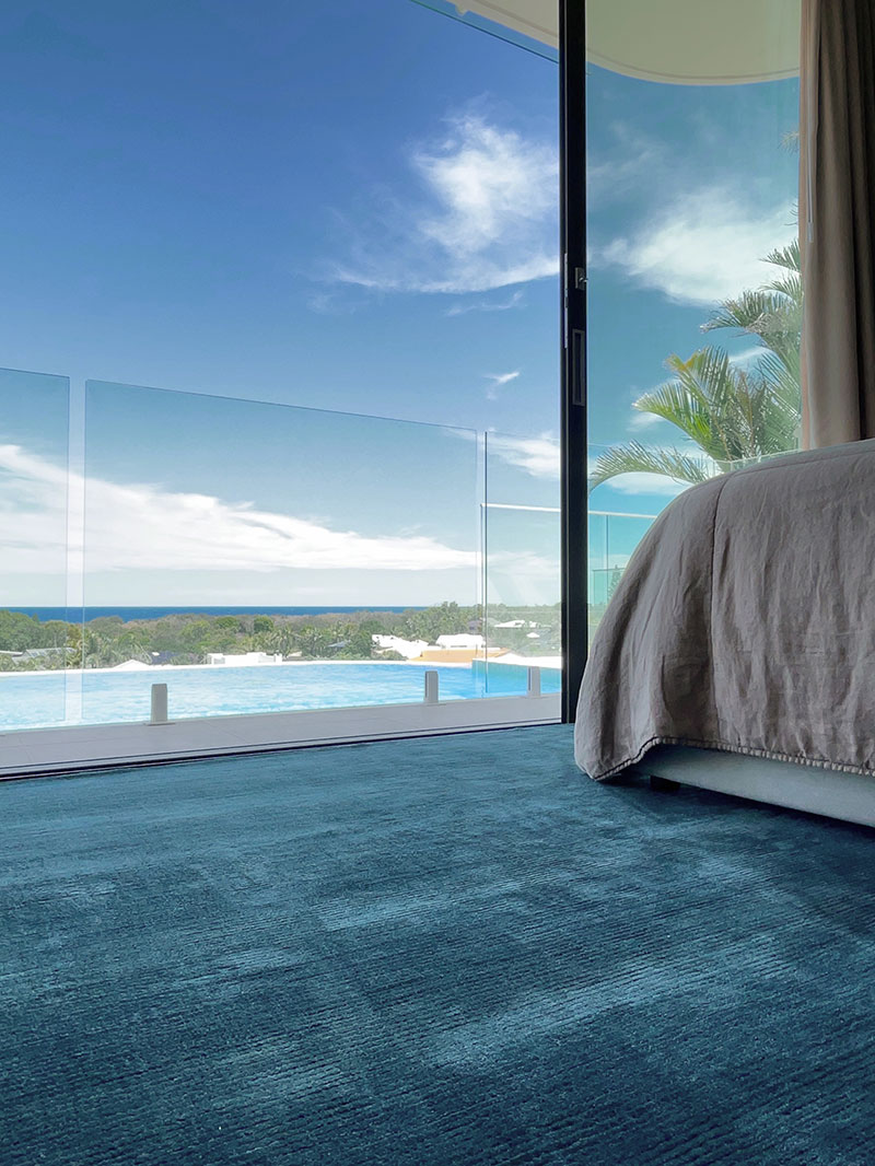 Custom rugs, sea blue, silk, timeless, hand loomed luxury rug