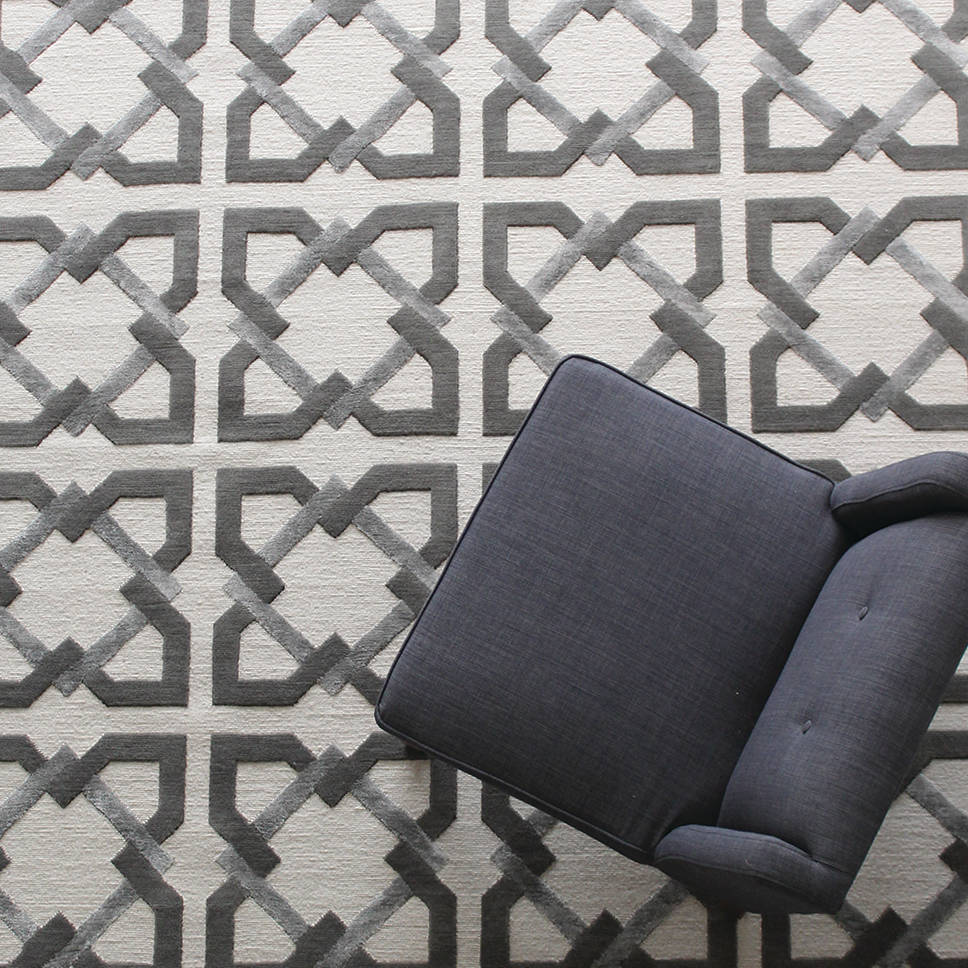 Grey Geometric rug
