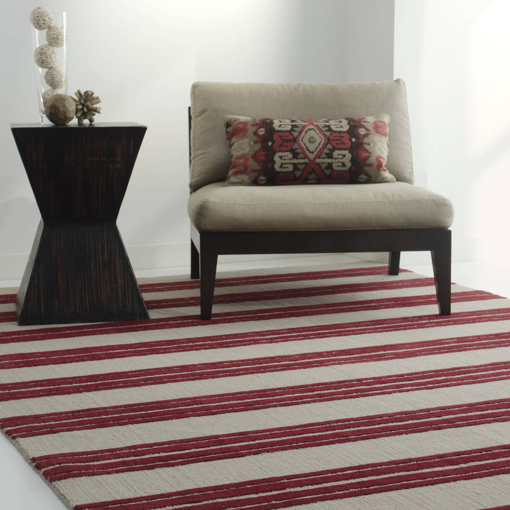 Red striped rug